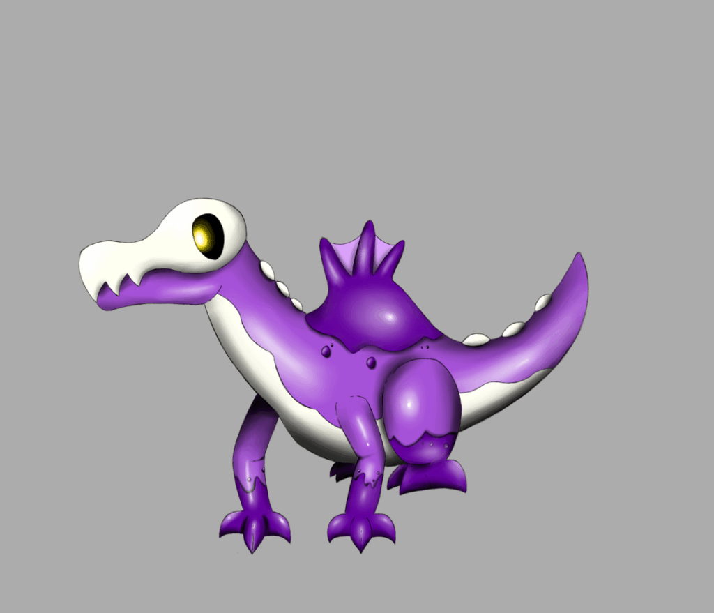 spinosaur, with a zombie