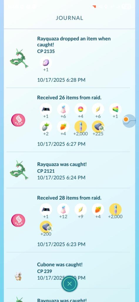 Mega rayquaza dropped a meteorite when caught