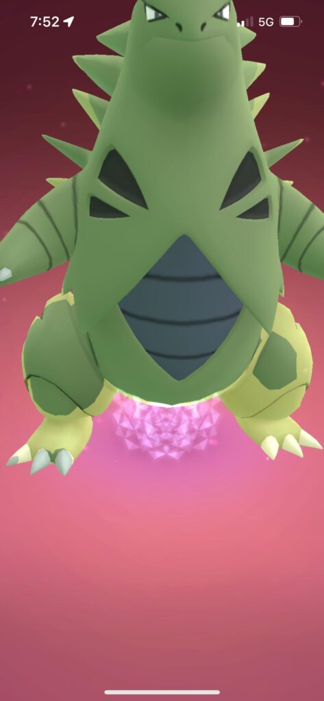 If you set Tyranitar as your buddy…