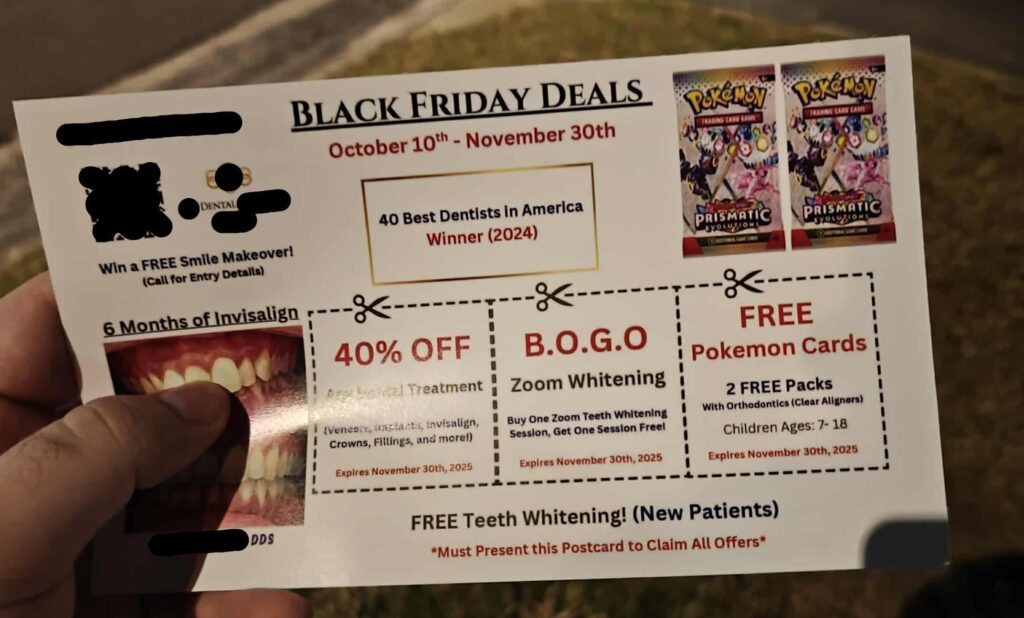 They're using Pokemon packs to get people to go to their dental offices
