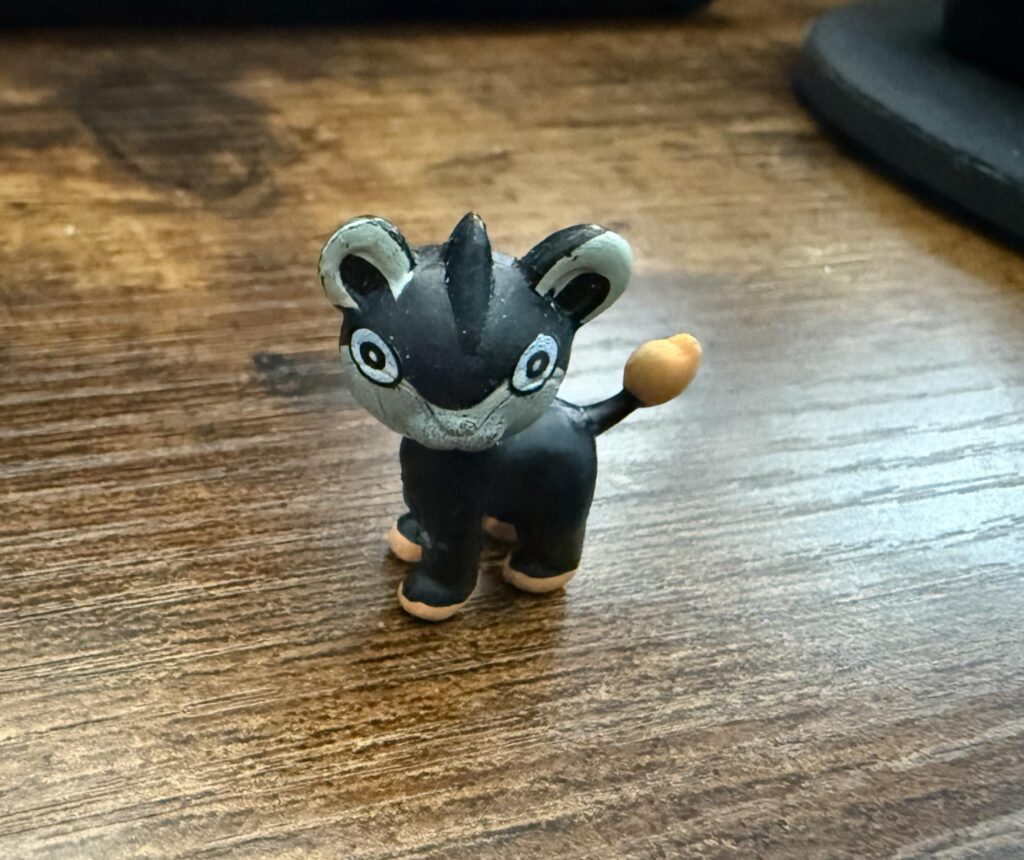 The Pinball Hall of Fame in Las Vegas had a huge gunball machine filled with little Pokemon figures for like 50 cents each. This is what I got. Who’s this Pokemon supposed to be? 😹