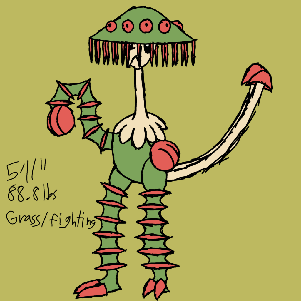 Creating a mega evolution every day until Pokemon legends z-a comes out - Day 33: Mega breloom