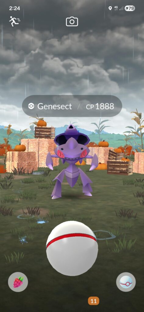 Rainy weather but Genesect is not weather boosted