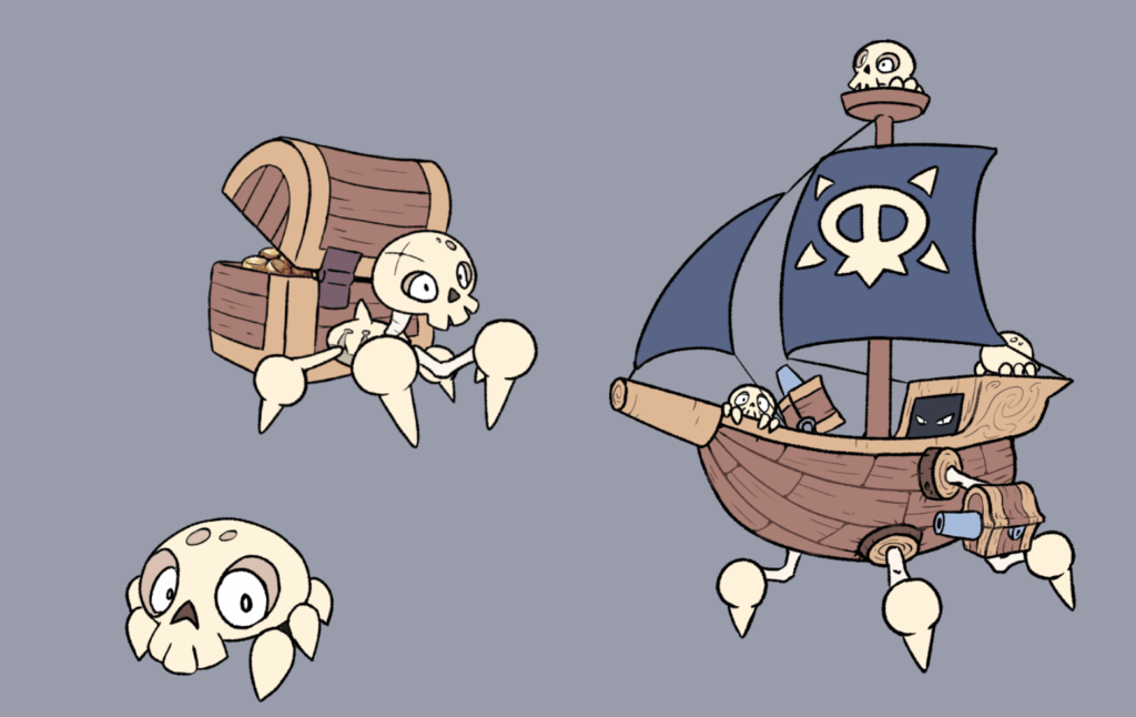 Pirate Hermit crabs concept