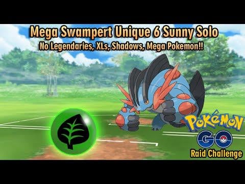 Mega Swampert Solo Raid | Unique 6 Grass Type Run – No Legendaries, XLs or Megas