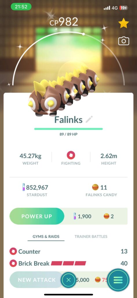 I haven’t come across a shiny since the 17/09/2023… I was so chuffed when I got this the other day. Heheh.