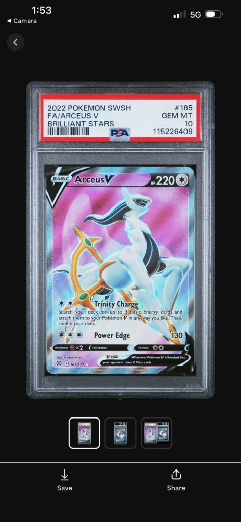“Waiter, there’s a pube-like hair in my Arceus 10 I opened from PowerPacks and got sent by PSA” 🤢