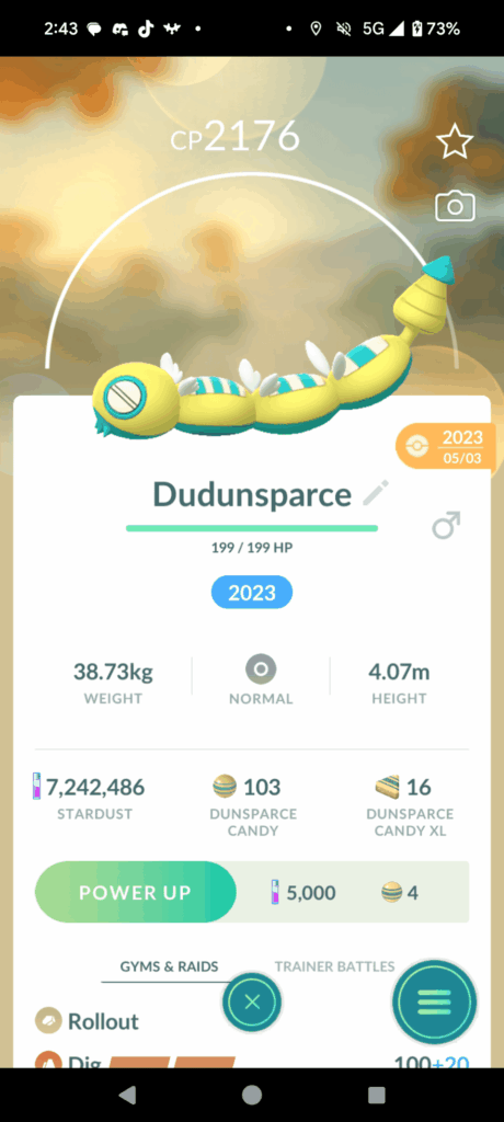 First try triple segment dudunsparce!