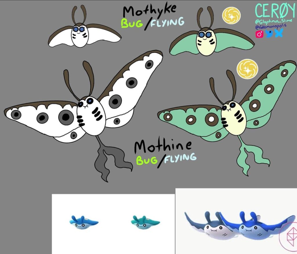 [OC] Moth convergents of Mantyke and Mantine