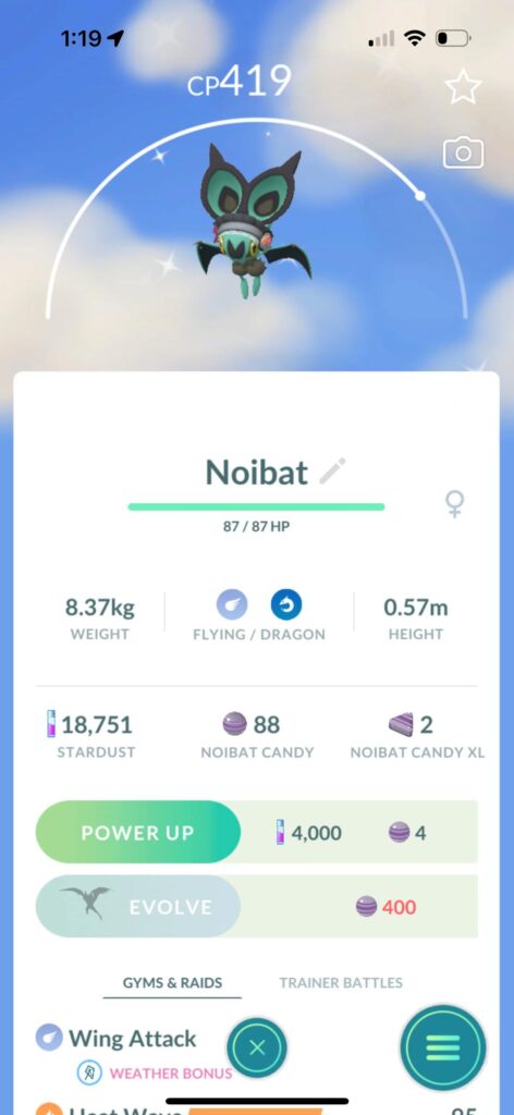 Shiny event Noibat