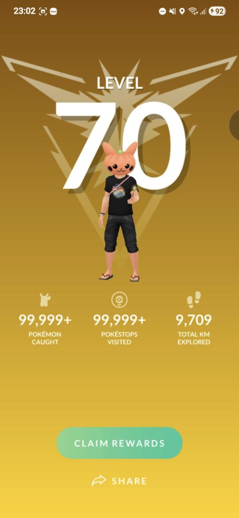 Lvl up screen is capped at 99,999