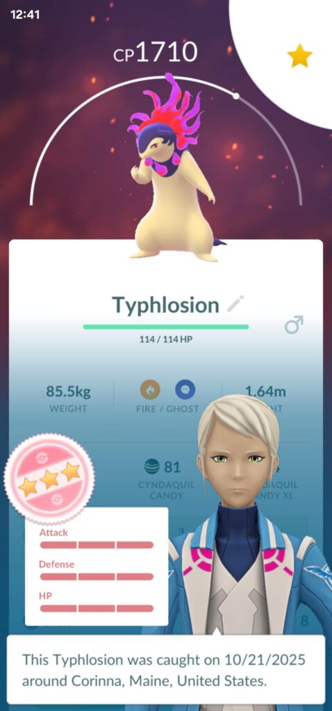 First 100% pokemon from a gym, first rundown, and finally figured out the tags 😄
