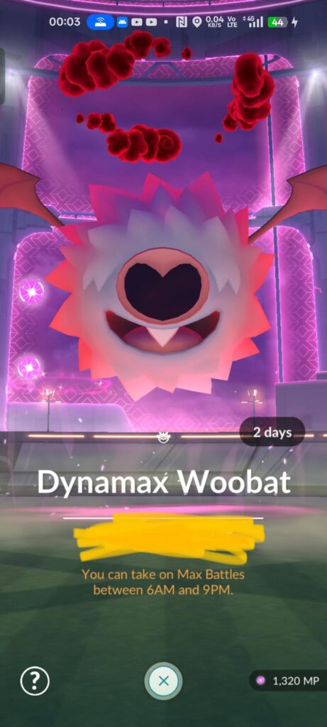 Dynamax Woobat is Tier 1