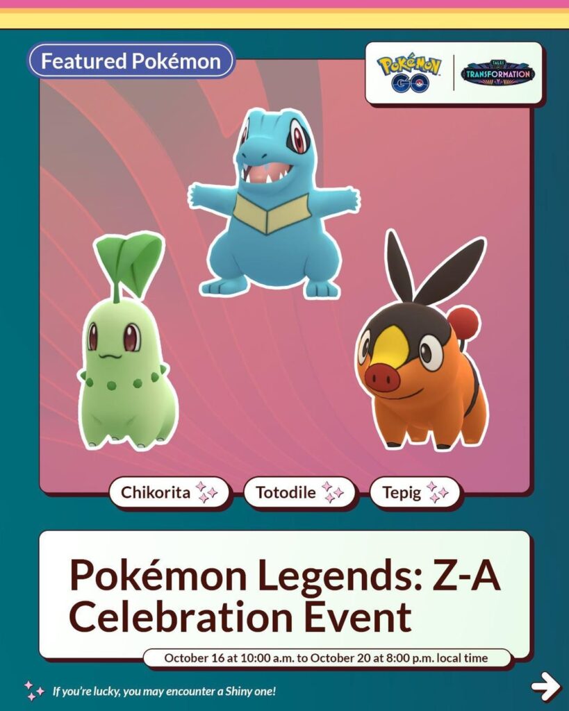 Pokémon Legends: Z-A Celebration Event Niantic Infographic