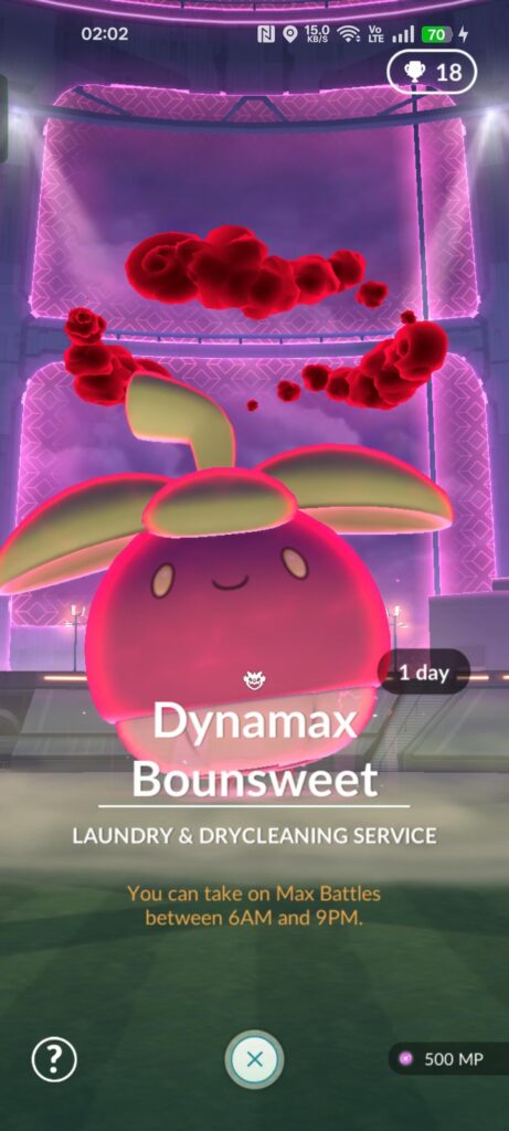 Dynamax Bounsweet is Tier 1