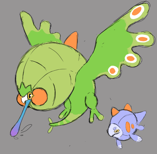 Flying Poison type zepelin dragons