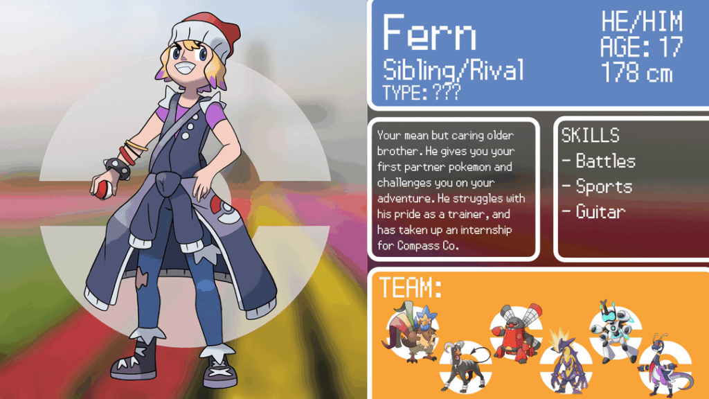 I drew some rivals and their ace pokemon for a netherlands inspired region!