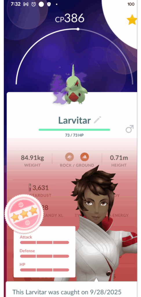 Oh my goodness I am so happy right now! My first shadow hundo!