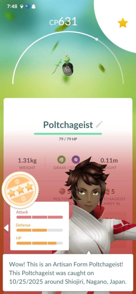 Caught the real Poltchageist in my first raid without realizing it...