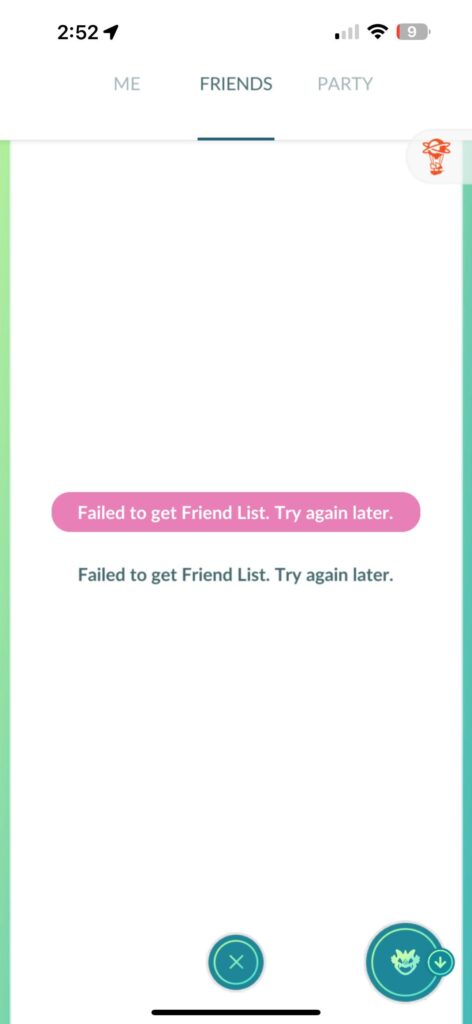 Friends list not populating?