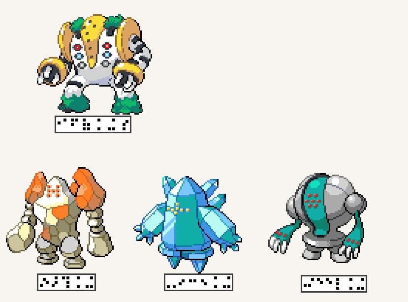 Regigigas and it's three creations