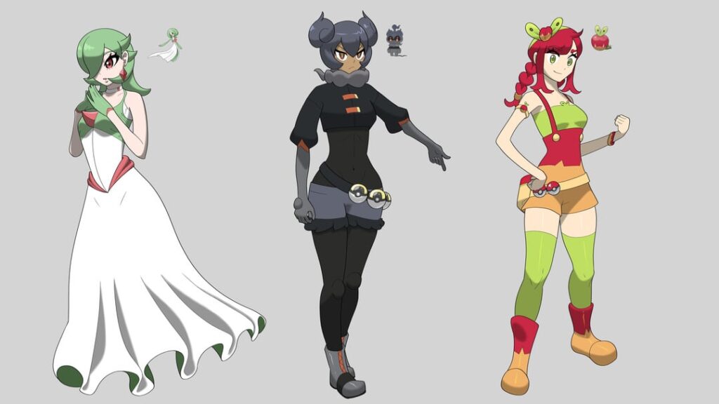 Humanized Pokemon Designs