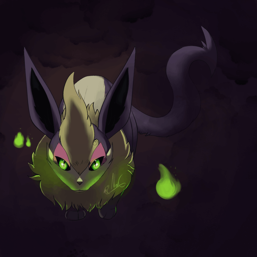 Spooktober fusion: Flareon+Purrloin