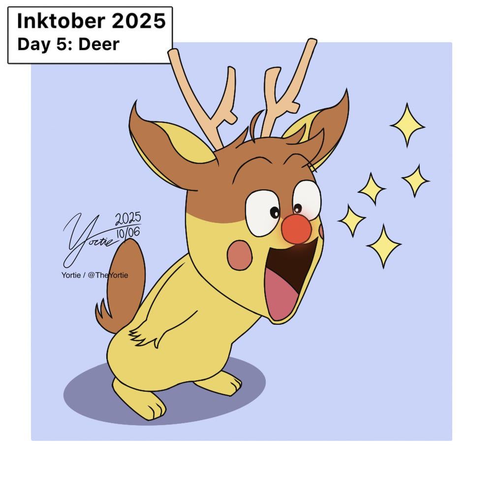 I drew a Pikachu-deer hybrid and really ended up liking how it turned out [OC]