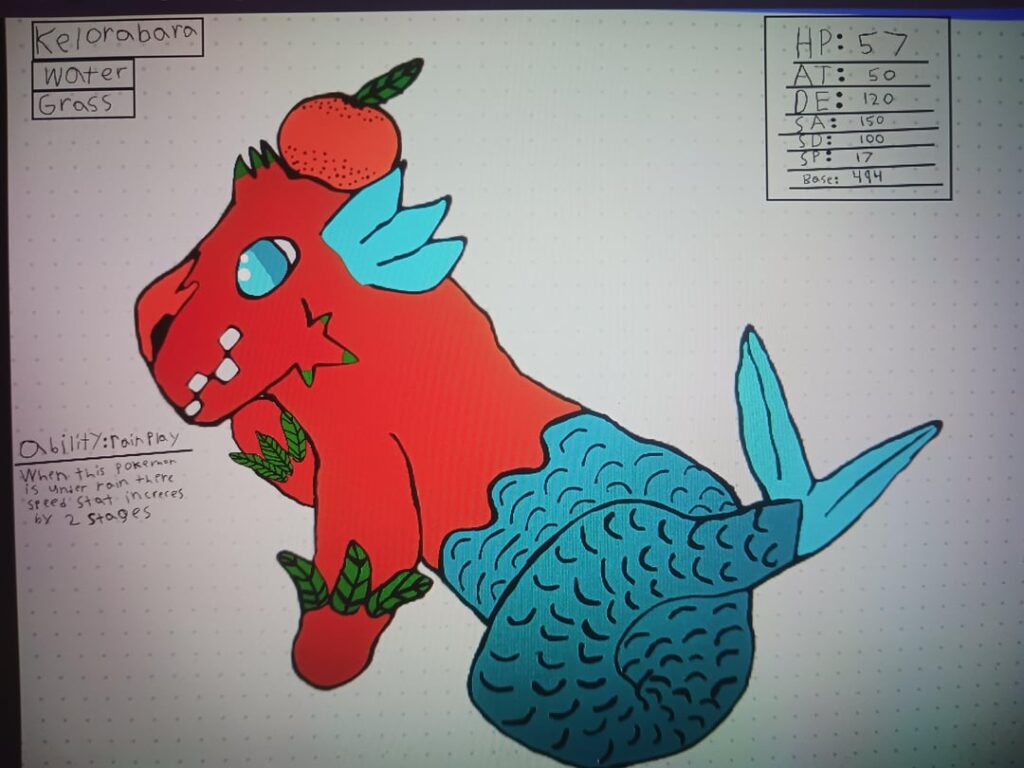 This is one of my first fakemon I made digitally and I wanna know you alls' opinion on it and it's shiny I made for fun