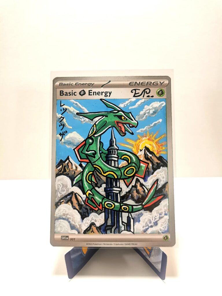 Latest additions to my 151 Pokémon art project 🌌” “Rayquaza joins the collection — this one took some serious layering 😅” “Few new pieces added to the binder this week 💥