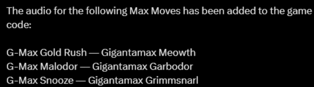 Datamine: Gmax Meowth Confirmed