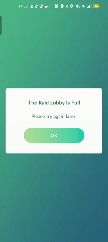 I cant join remotely even when theres free space in the lobbies for ray
