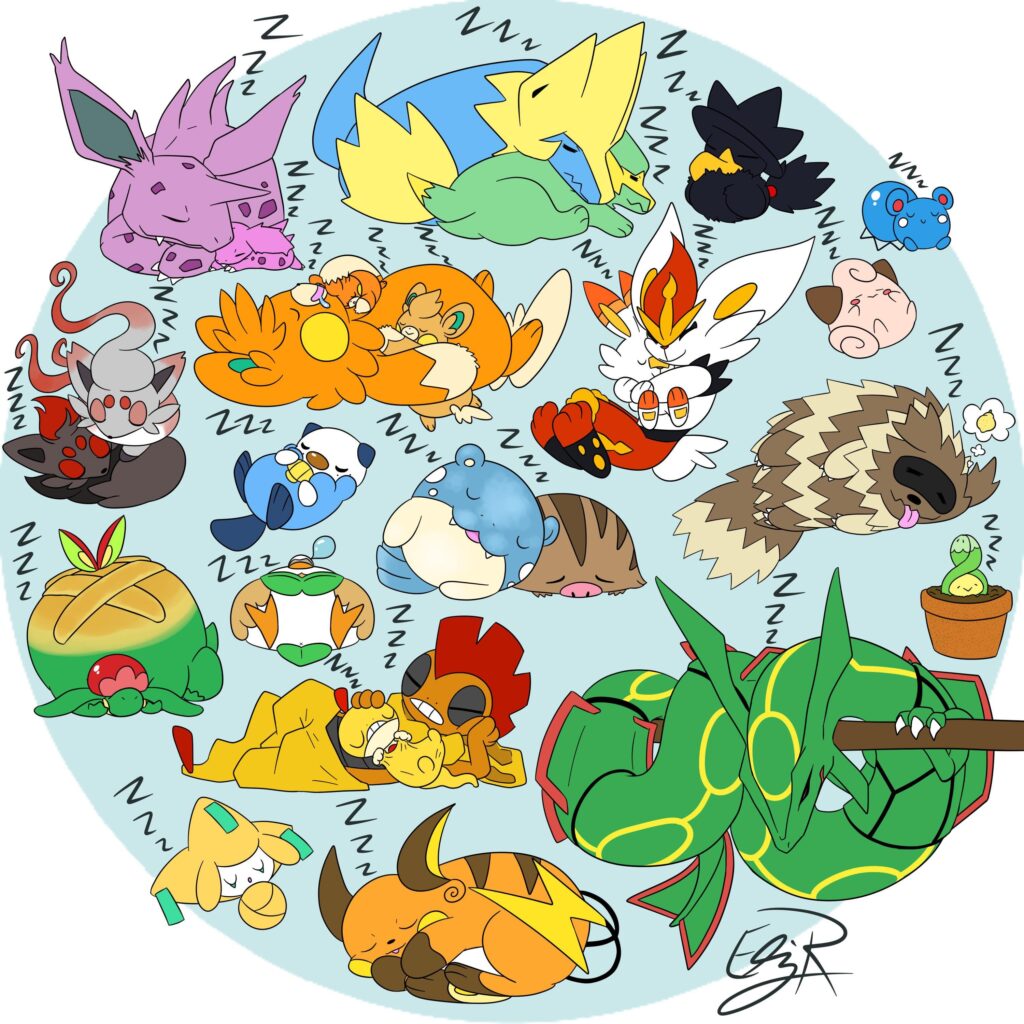 [OC] A bunch of my favourites, all having a lil nap ❤️