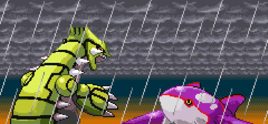 I edited the sootopolis scene but made the legendary shiny