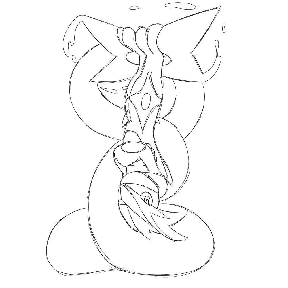 Drew my take on Mega Greninja from the leaks