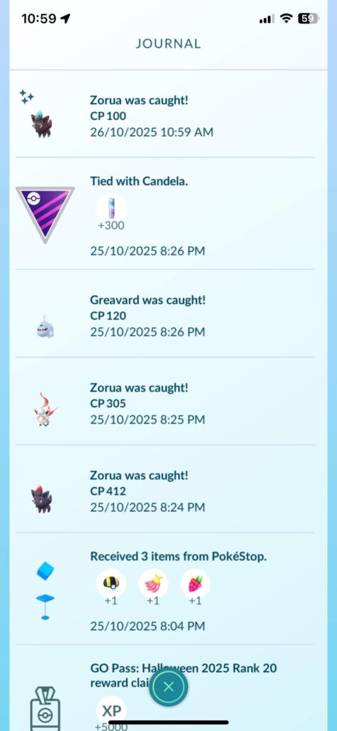 First catch of the day and I got shiny zorua