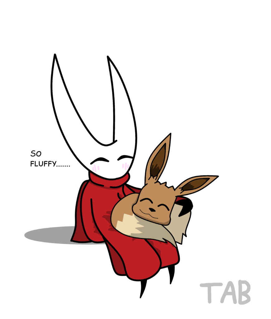 Hornet with an Eevee (Art by me.)