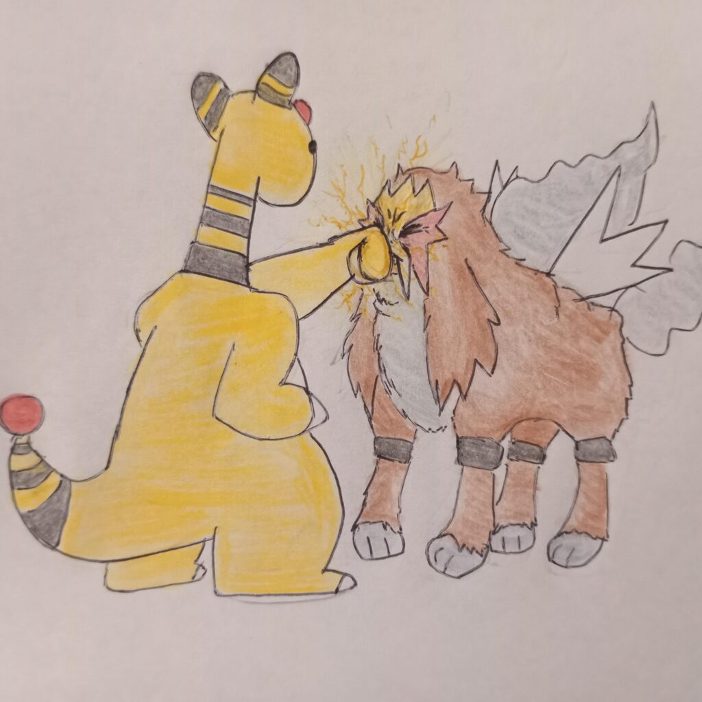 I found an old drawing i made a couple years back. I think i was a little frustrated after failing to catch Entei for over an hour in HeartGold...