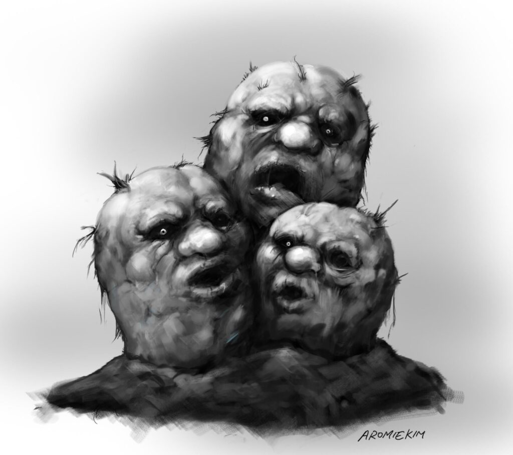 A very normal Dugtrio [spooky Pokemon art]