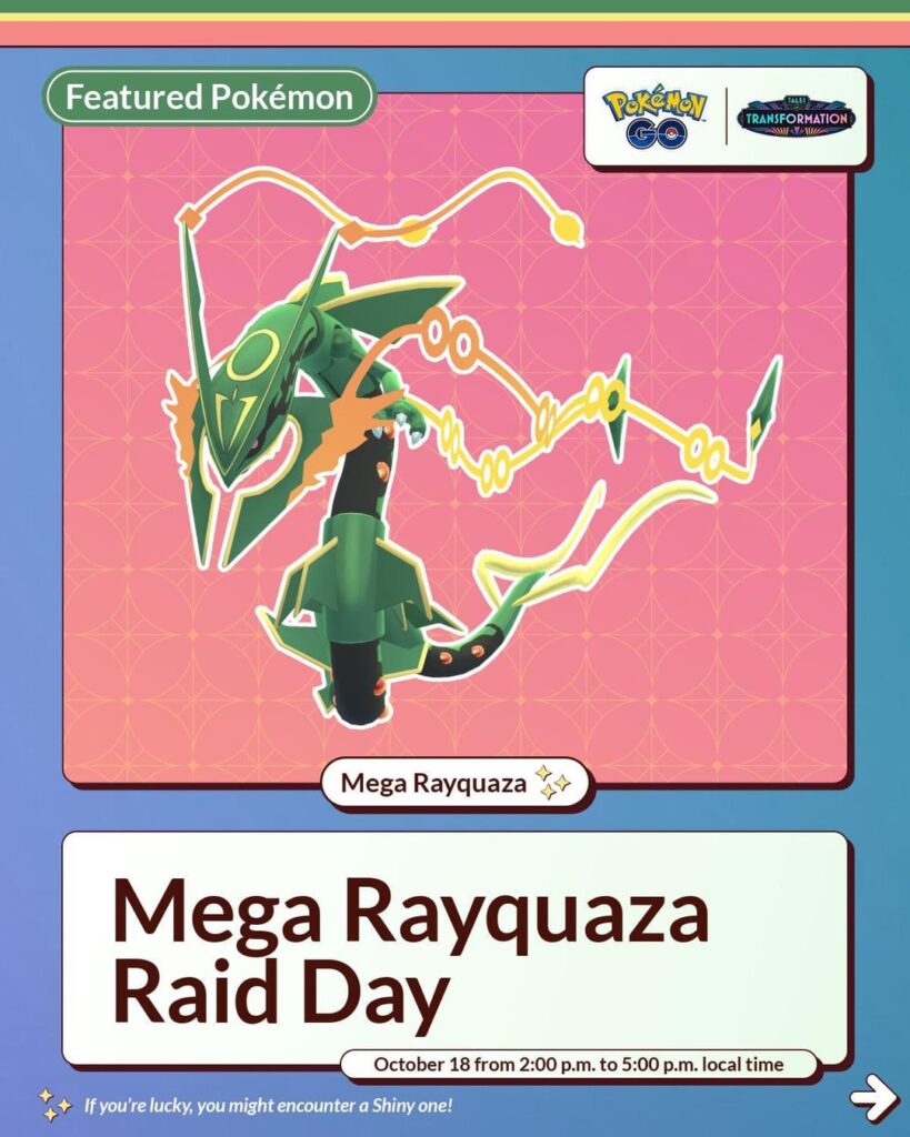 Mega Rayquaza Raid Day Niantic Infographic