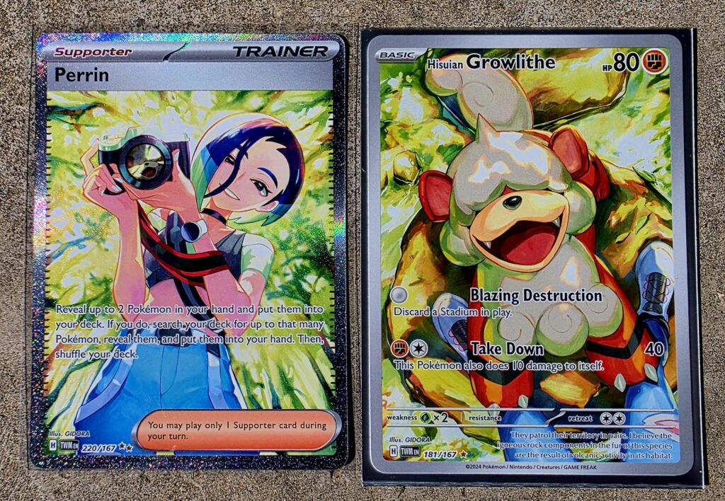 I had no clue these two cards went together until I pulled the Growlithe today!