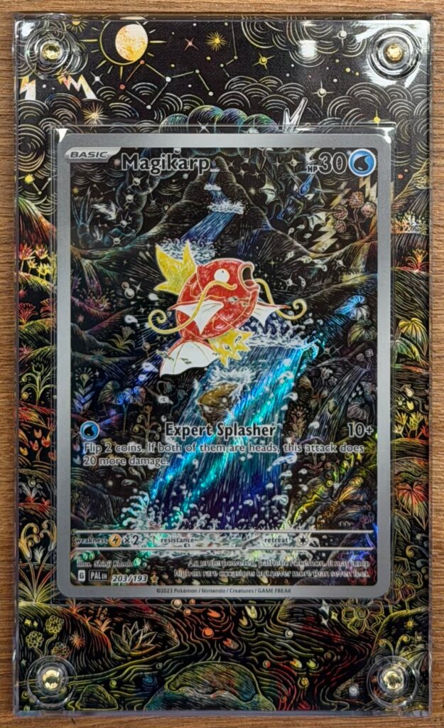 I put two of my favorite cards in extended art slabs. <3