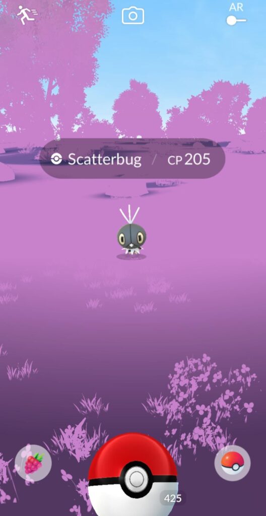 Buggy background while bug-catching Scatterbug