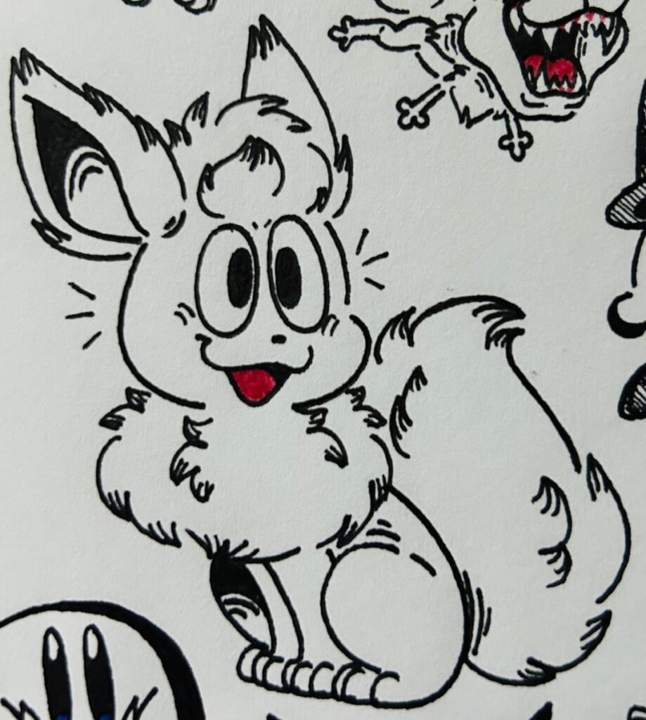 Silly eeveelutions and eevee I doodled!