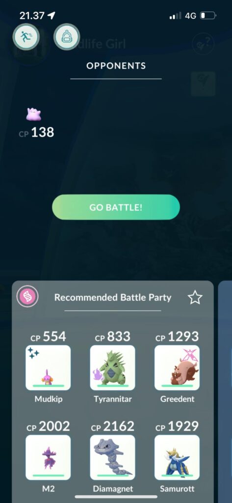 Recommended team against Ditto in gyms