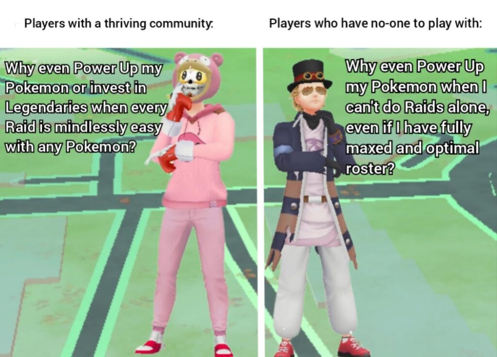 If only we had some content where having strong Pokemon is the key, and not the amount of players