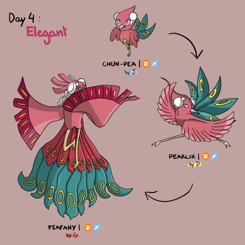 Faketober day 4: Elegant evolutions w/ friends