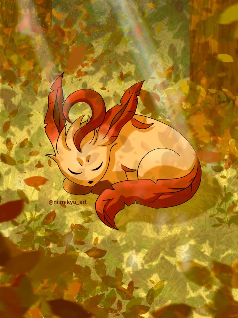 Autumn Leafeon concept fanart by me!