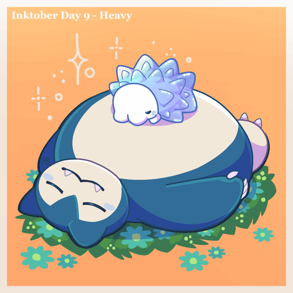 [OC] Inktober Day 9 - Heavy (Pokemon edition)
