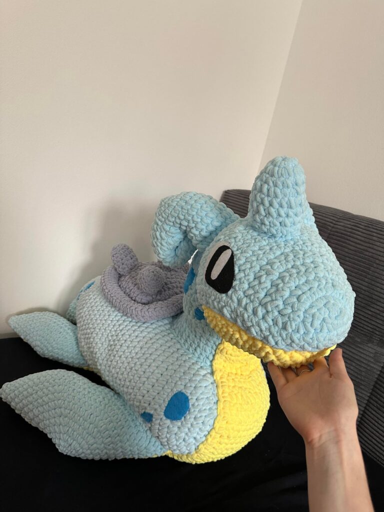 I crocheted this giant Lapras for my amazing boyfriend!